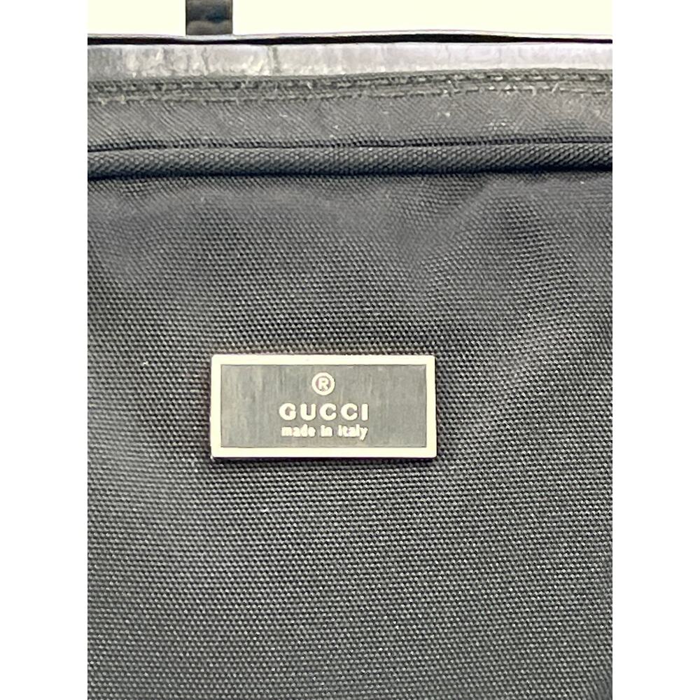Gucci Black Nylon Microguccissima Top Handle Crossbody Bag 001 3700 Travel - Picture 4 of 16
